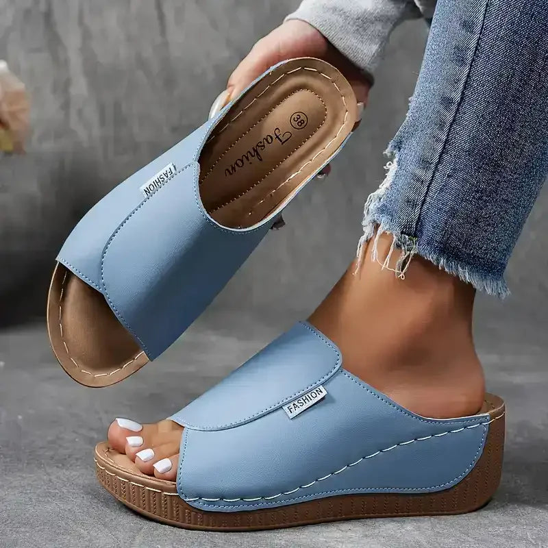 Femme Mules en Cuir - Silhouette Aérodynamique - Confort Versatile - Design Élégant