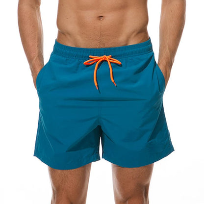 Short de bain homme – Coupe décontractée – Séchage rapide – Taille élastique à cordon