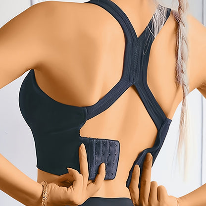 Brassière de sport femme – Maintien moyen – Dos nageur – Tissu respirant sans couture