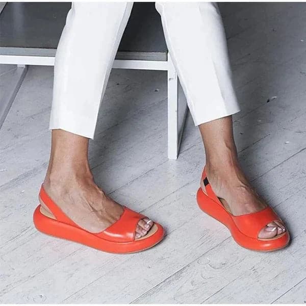 Sandales femme – Bout ouvert – Semelle plate – Design minimaliste – Confort quotidien