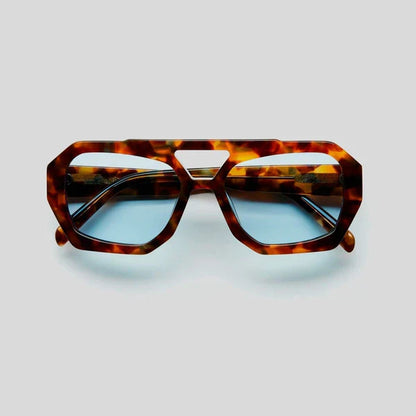 Lunettes de soleil femme – Monture géométrique – Verres teintés – Style rétro chic