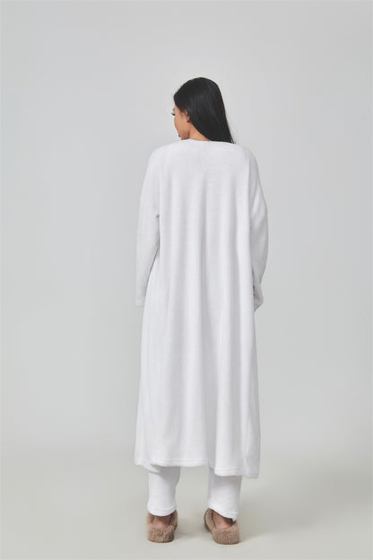 Femme Ensemble Lounge - Crop Top, Pantalon et Cardigan - Coupe Relax - Douillet - Polyvalent