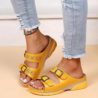Sandales femme – Bout ouvert ergonomique – Brides réglables – Semelle confortable
