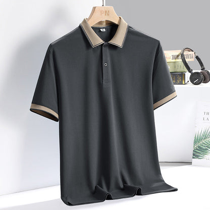 Polo homme – Coupe standard – Manches courtes – Tissu respirant – Style casual chic
