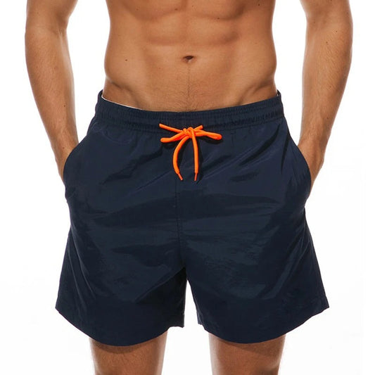 Short de bain homme – Coupe décontractée – Séchage rapide – Taille élastique à cordon