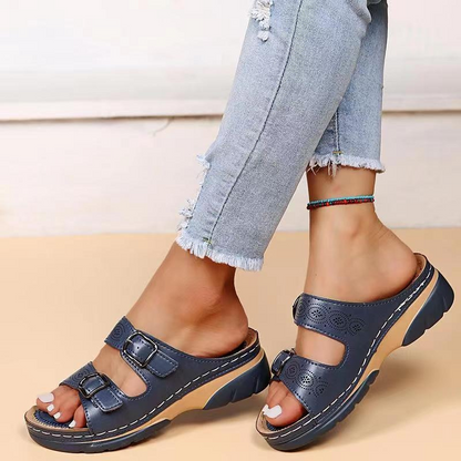 Sandales femme – Bout ouvert ergonomique – Brides réglables – Semelle confortable