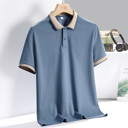 Polo homme – Coupe standard – Manches courtes – Tissu respirant – Style casual chic