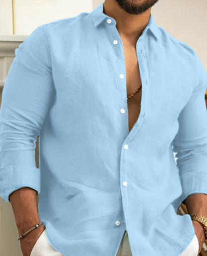 Chemise homme – Slim fit – Fibres naturelles – Manches longues – Style décontracté