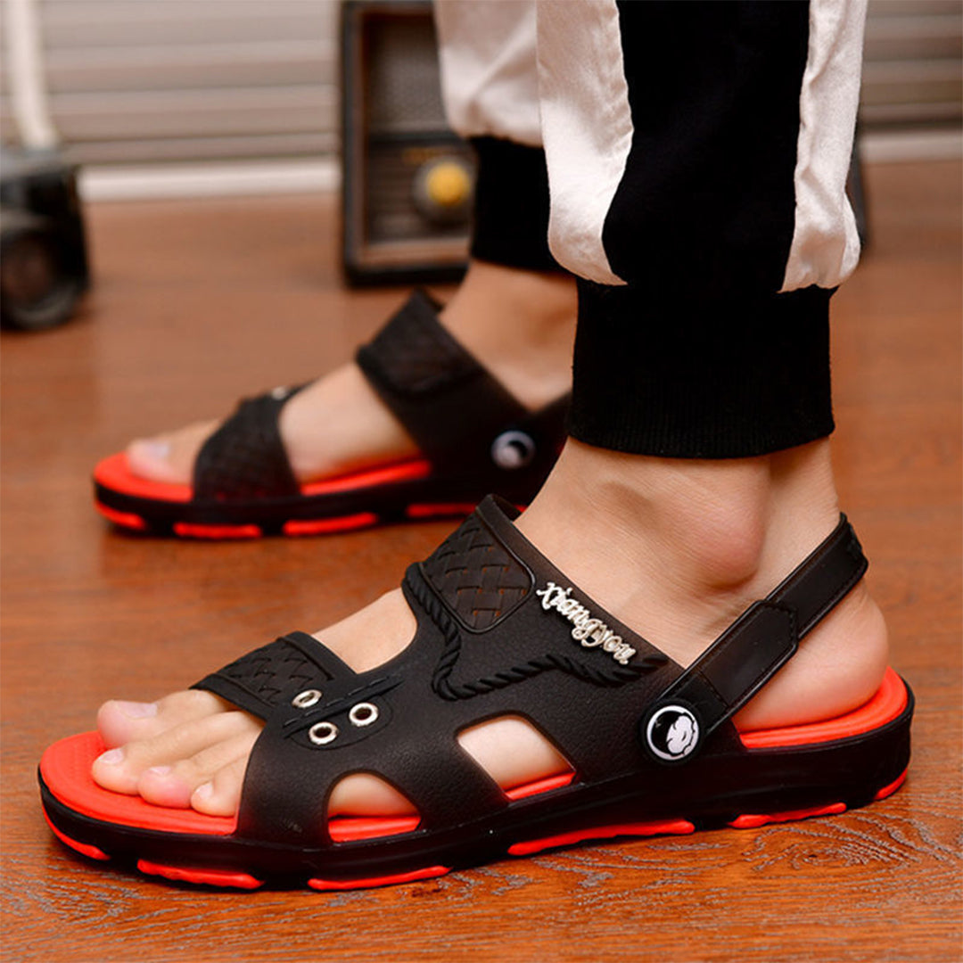 Sandales homme – Semelle rembourrée – Brides réglables – Confort respirant
