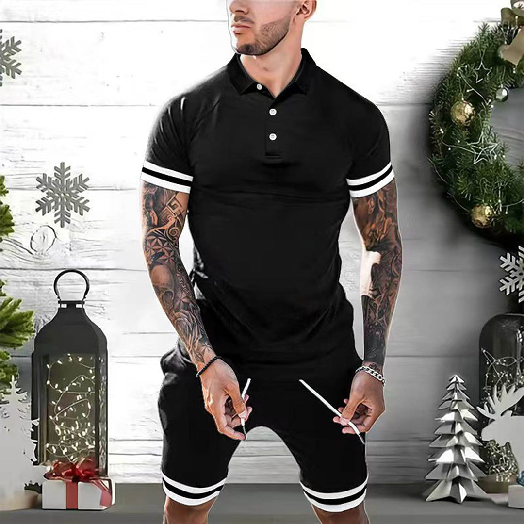 Ensemble polo et short homme – Coupe slim – Style sport décontracté