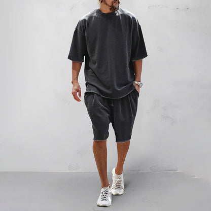 Ensemble Homme Décontracté – T-shirt Oversize et Short – Coupe Ample