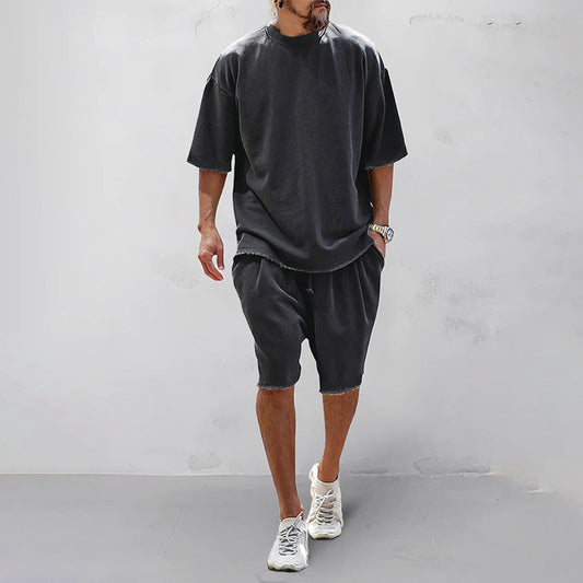 Ensemble Homme Décontracté – T-shirt Oversize et Short – Coupe Ample