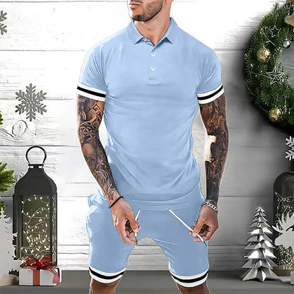 Ensemble polo et short homme – Coupe slim – Style sport décontracté