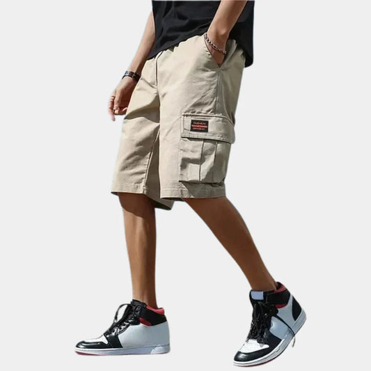 Short cargo homme – Coupe décontractée – Longueur genou – Multi-poches