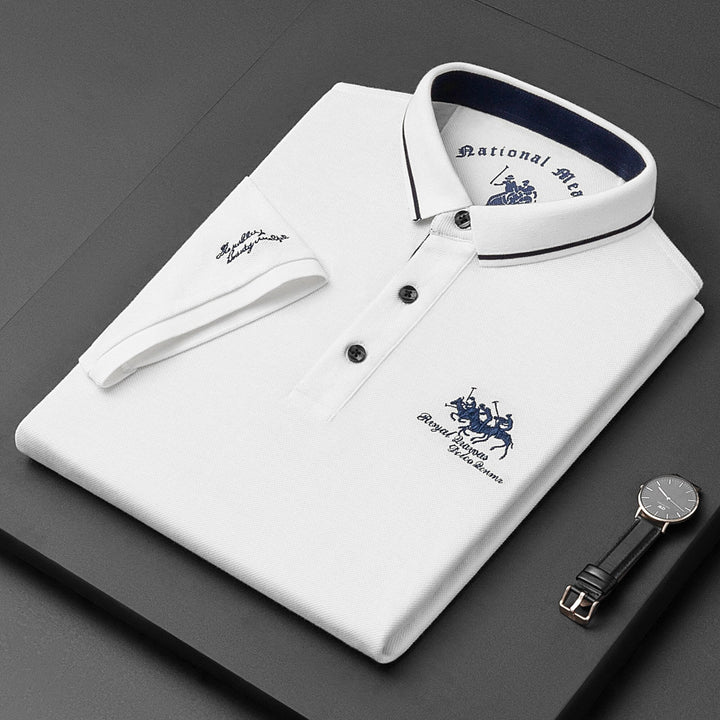 Polo homme – Coupe régulière – Maille douce respirante – Manches courtes – Logo brodé