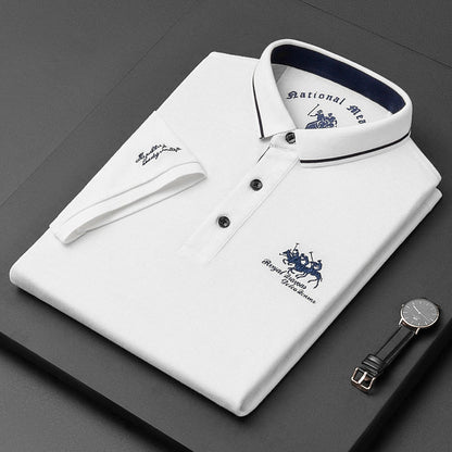 Polo homme – Coupe régulière – Maille douce respirante – Manches courtes – Logo brodé