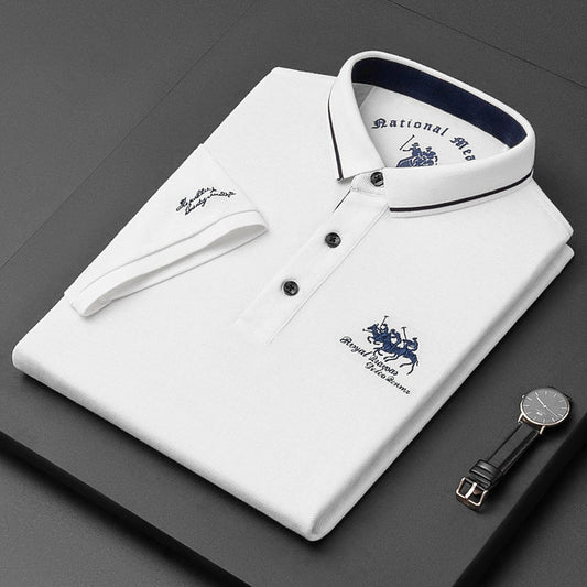 Polo homme – Coupe régulière – Maille douce respirante – Manches courtes – Logo brodé