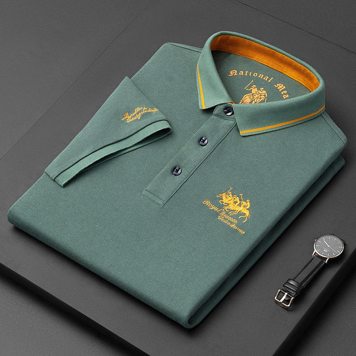Polo homme – Coupe régulière – Maille douce respirante – Manches courtes – Logo brodé
