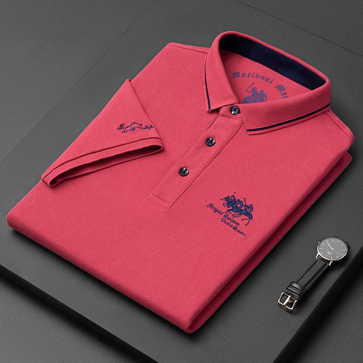 Polo homme – Coupe régulière – Maille douce respirante – Manches courtes – Logo brodé