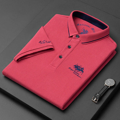 Polo homme – Coupe régulière – Maille douce respirante – Manches courtes – Logo brodé