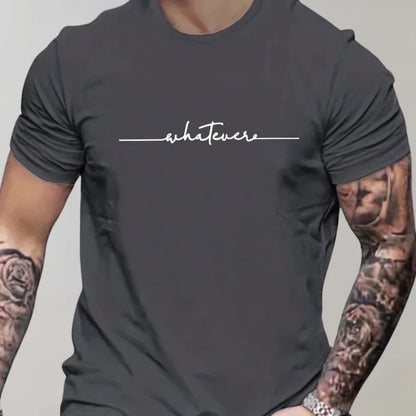 T-shirt homme – Coupe regular – Maille douce – Imprimé graphique moderne