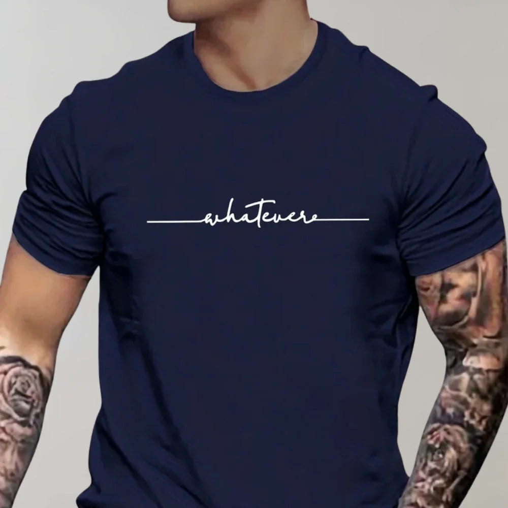 T-shirt homme – Coupe regular – Maille douce – Imprimé graphique moderne