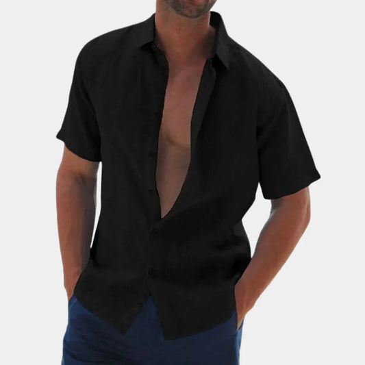 Chemise manches courtes homme – Coupe décontractée – Tissu respirant – Style casual