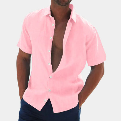 Chemise manches courtes homme – Coupe décontractée – Tissu respirant – Style casual