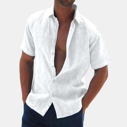 Chemise manches courtes homme – Coupe décontractée – Tissu respirant – Style casual