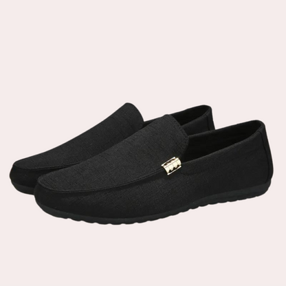 Mocassins homme – Tissu respirant texturé – Design minimaliste – Détail métal