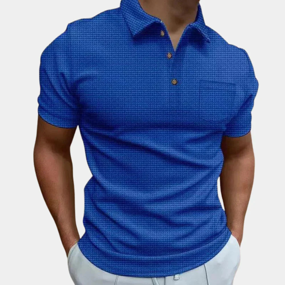 Polo homme – Coupe ajustée – Tissu respirant – Manches courtes – Style décontracté