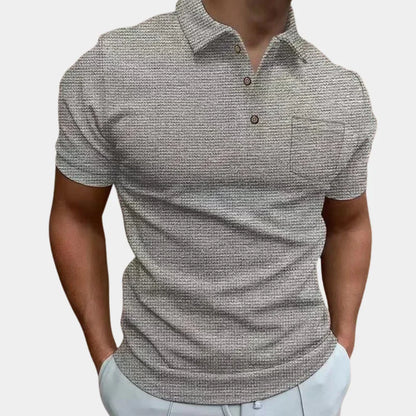 Polo homme – Coupe ajustée – Tissu respirant – Manches courtes – Style décontracté