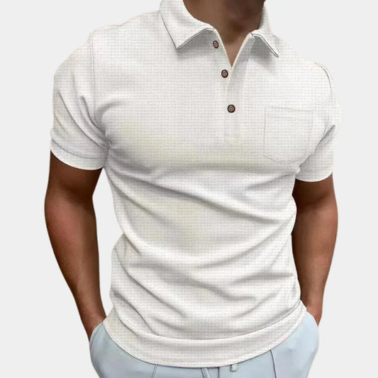 Polo homme – Coupe ajustée – Tissu respirant – Manches courtes – Style décontracté