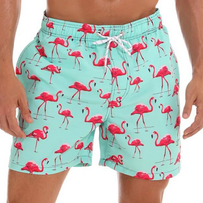 Short Homme – Coupe Décontractée – Taille Élastique – Cordon – Imprimé – Tissu Respirant