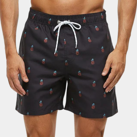 Short Homme – Coupe Décontractée – Taille Élastique – Cordon – Imprimé – Tissu Respirant