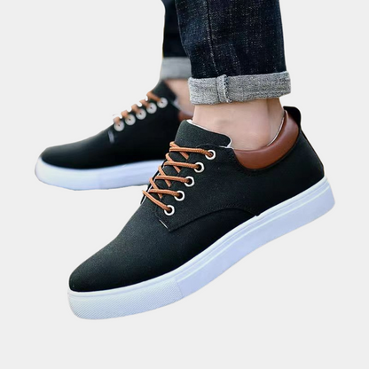Chaussures basses homme – Slim fit – Similicuir – Semelle en caoutchouc blanc