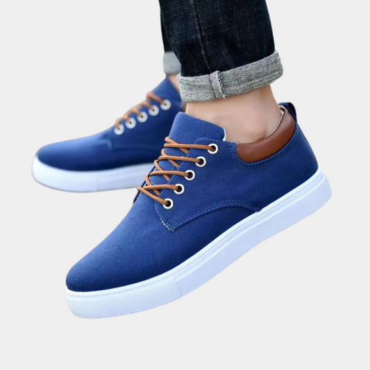 Chaussures basses homme – Slim fit – Similicuir – Semelle en caoutchouc blanc