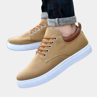 Chaussures basses homme – Slim fit – Similicuir – Semelle en caoutchouc blanc