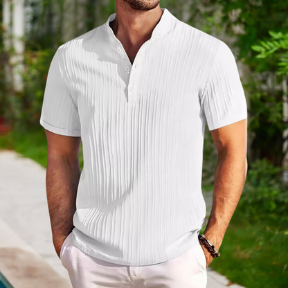 Polo homme – Coupe standard – Manches courtes texturées