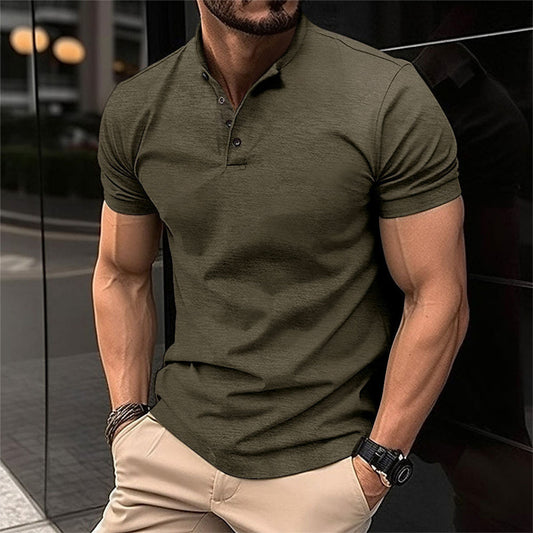 Polo homme – Coupe ajustée – Maille douce – Manches courtes