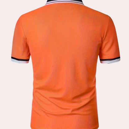 Polo homme – Coupe slim – Col contrasté – Style décontracté