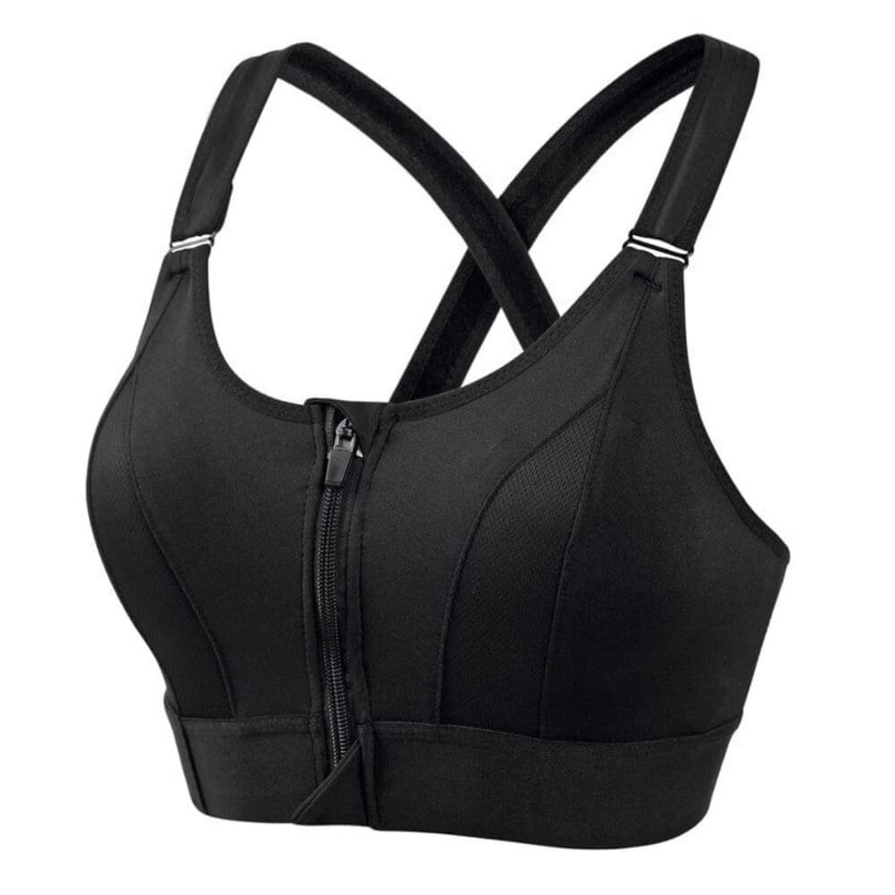 Soutien-gorge femme – Maintien Longline – Zip Frontal – Dos Croisé – Tissu Respirant