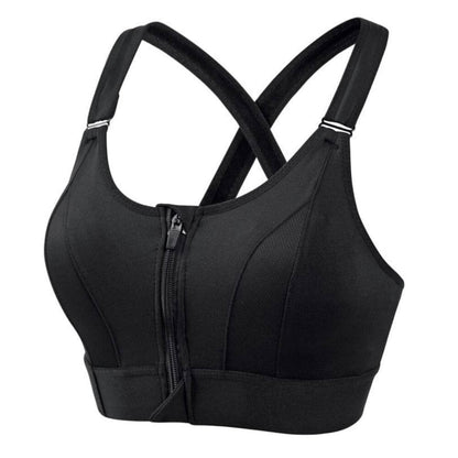 Soutien-gorge femme – Maintien Longline – Zip Frontal – Dos Croisé – Tissu Respirant