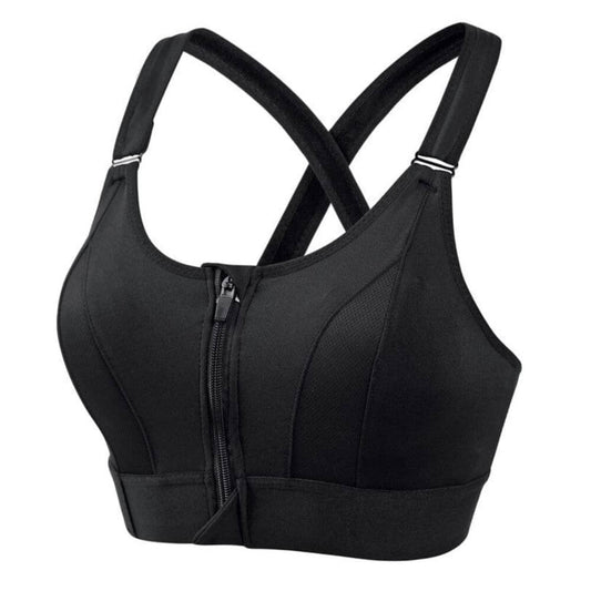 Soutien-gorge femme – Maintien Longline – Zip Frontal – Dos Croisé – Tissu Respirant