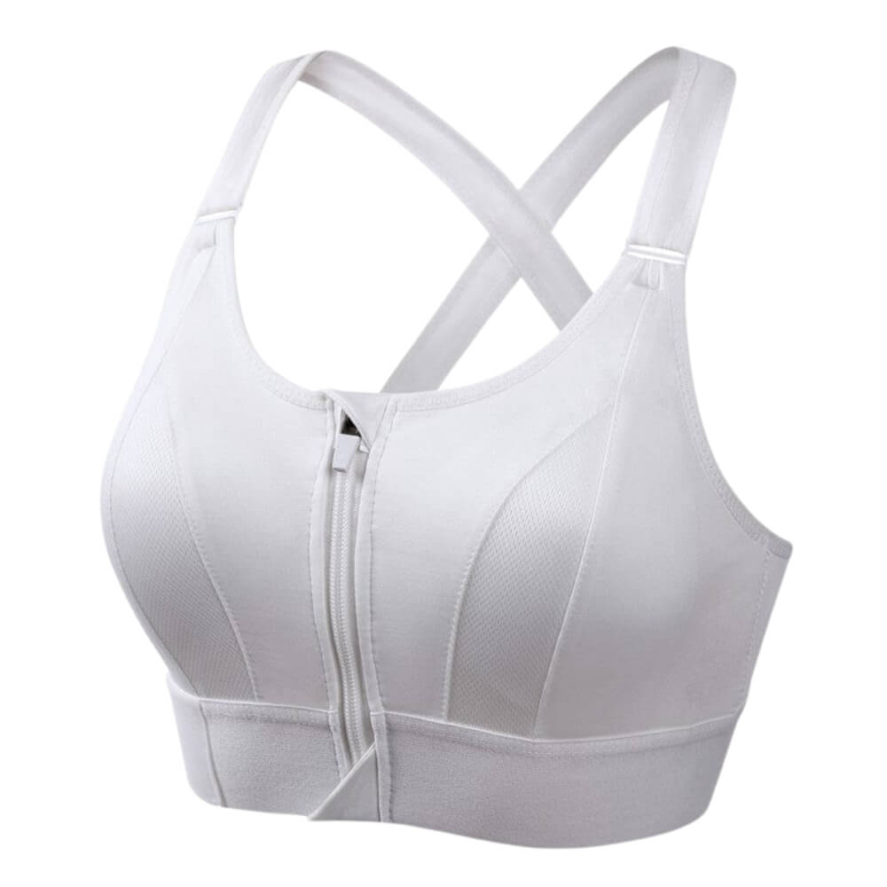 Soutien-gorge femme – Maintien Longline – Zip Frontal – Dos Croisé – Tissu Respirant