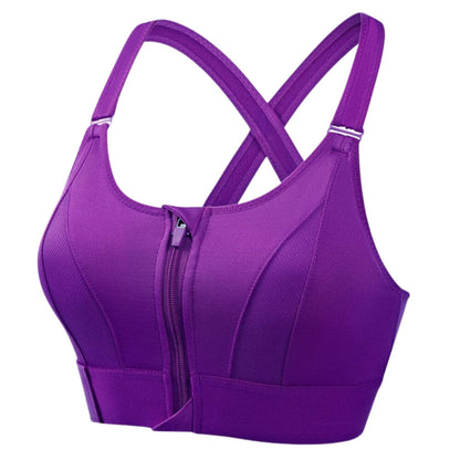 Soutien-gorge femme – Maintien Longline – Zip Frontal – Dos Croisé – Tissu Respirant