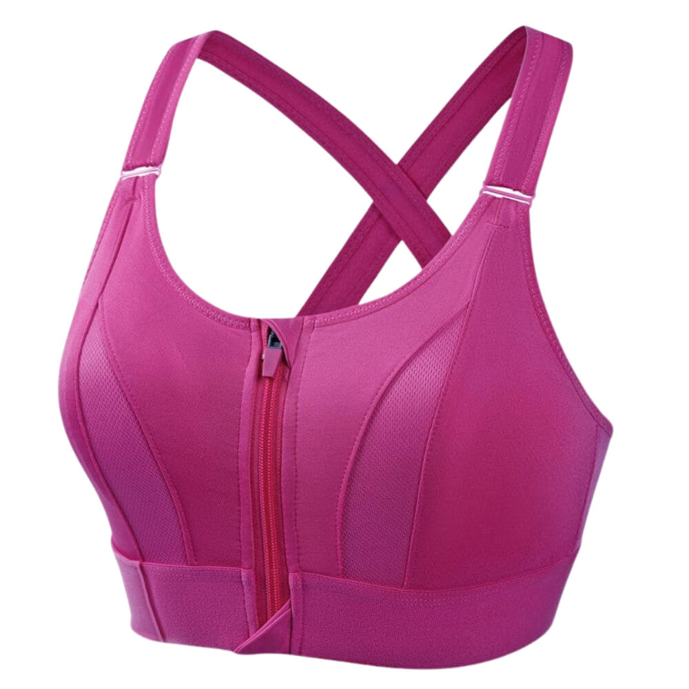 Soutien-gorge femme – Maintien Longline – Zip Frontal – Dos Croisé – Tissu Respirant