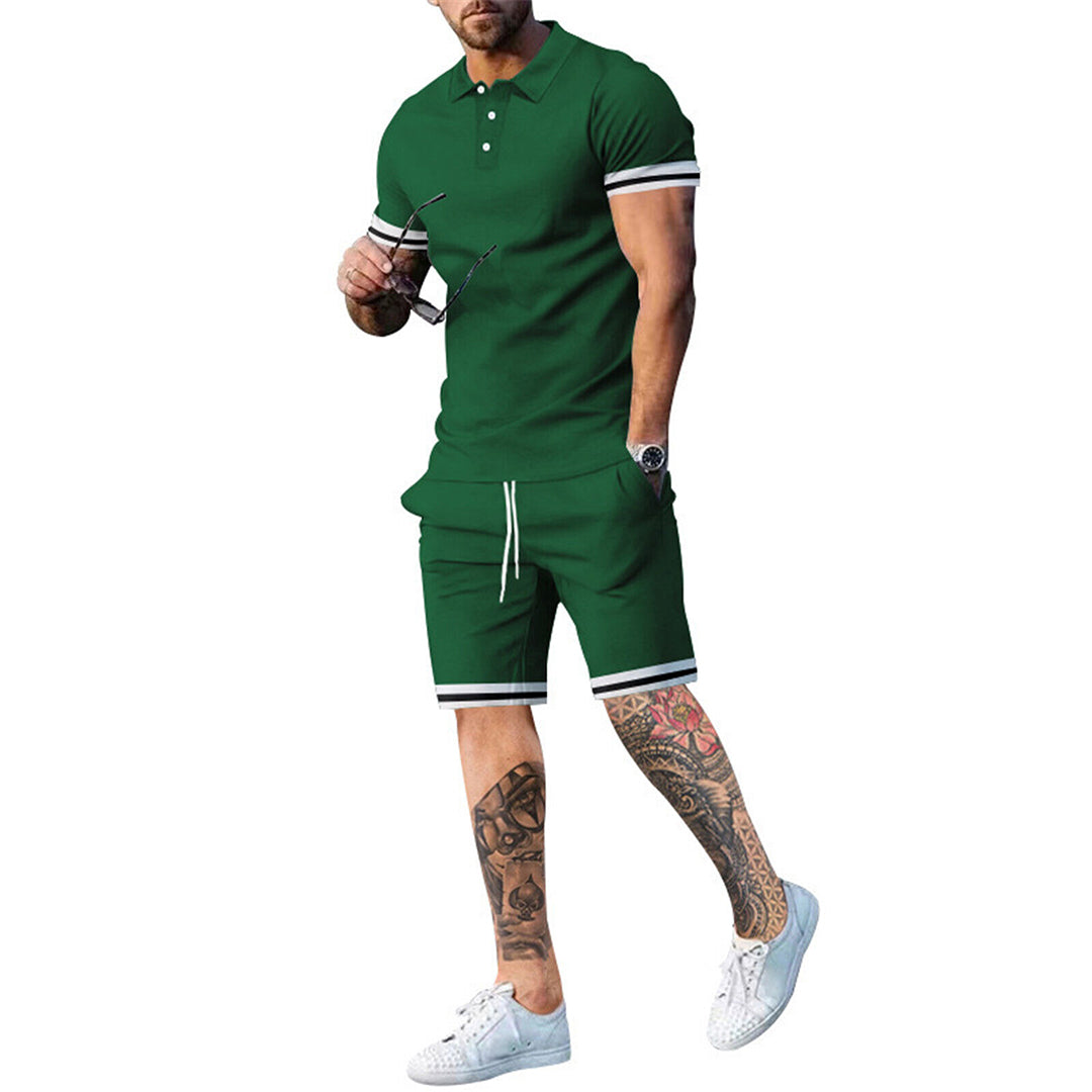 Ensemble polo et short homme – Coupe slim – Style sport décontracté