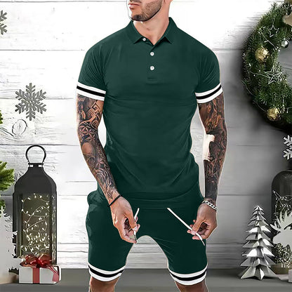 Ensemble polo et short homme – Coupe slim – Style sport décontracté