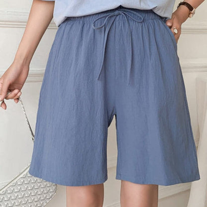 Short femme – Coupe décontractée – Taille élastique – Fibres naturelles respirantes